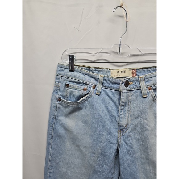 Levi's Vintage Womens 11S Blue 519 Low Flare Leg Y2K Denim Pants Juniors 33 x 31 - Picture 9 of 16
